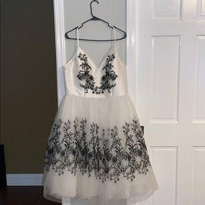 Chi Chi London White and Black Party Dress